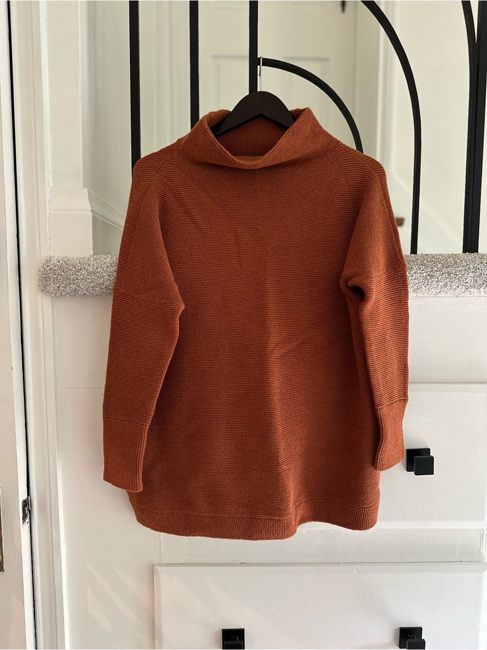 NWT Free People Funnel Neck Sweater in Burnt Orange